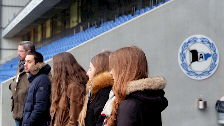 Zu Besuch im Stadion in Bielefeld.